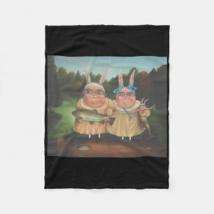 Irena Aizen Rabbits Cute Bunny Rabbit Lover Easter Fleece Blanket