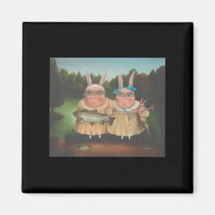 Irena Aizen Rabbits Cute Bunny Rabbit Lover Easter Magnet