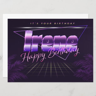 Irene Name First Name purla retro card Birthday