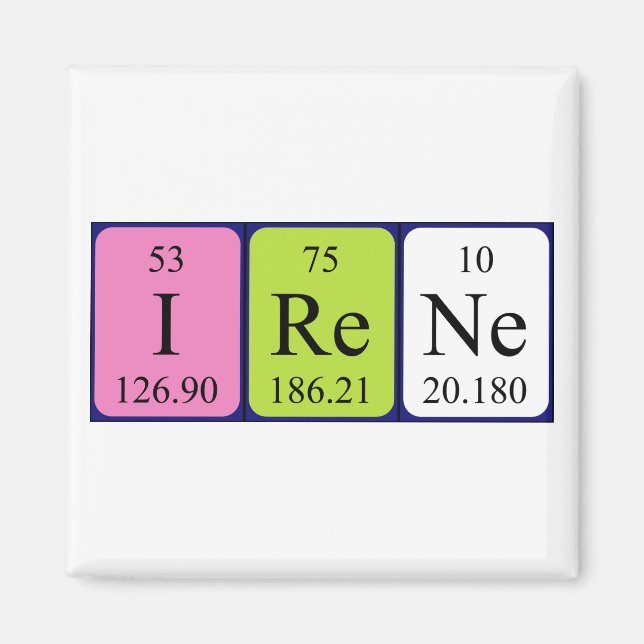 Irene periodic table name magnet (Front)