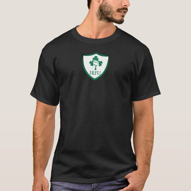 IRFU-IRISH White Bage T-Shirt (Front)