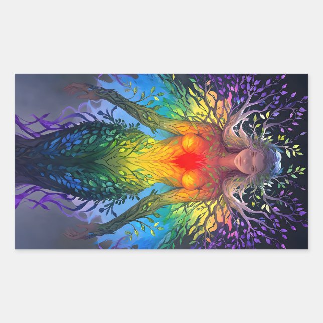 “Iridesca” -  Keeper of Colours Rectangular Sticker (Front)