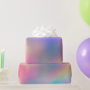  Iridescence Holographic  Pattern Wrapping Paper