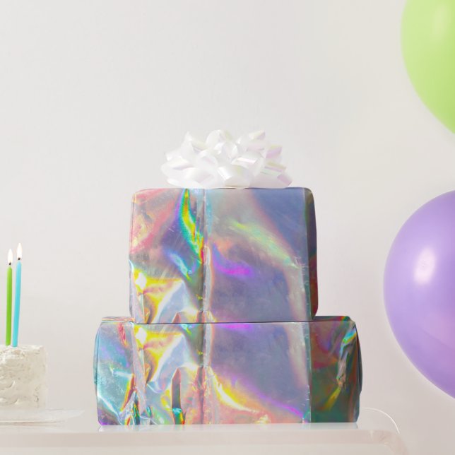 Iridescence Holographic  Pattern Wrapping Paper (Party Gifts)