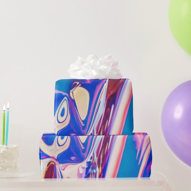 Iridescence Holographic  Pattern Wrapping Paper (Party Gifts)