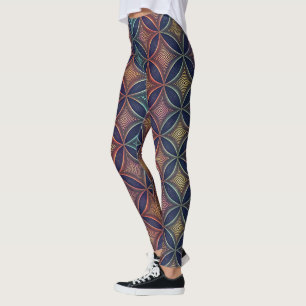 Iridescent 3D Morphing Shapes   Seamless Futuristi Leggings