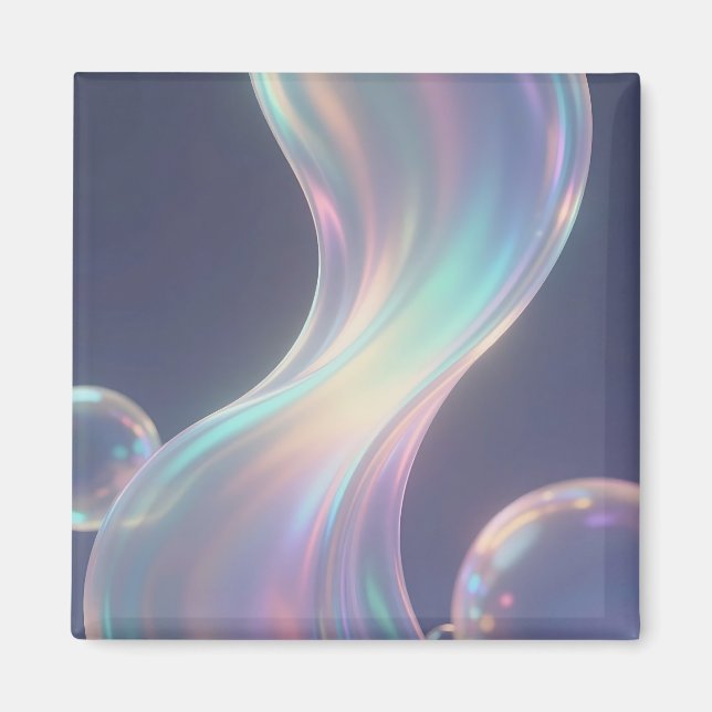 Iridescent Abstract Bubble Flow Magnet (Front)