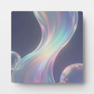 Iridescent Abstract Bubble Flow Plaque