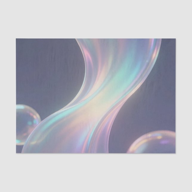 Iridescent Abstract Bubble Flow Tissue Paper (Front)