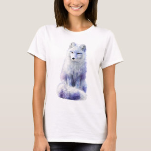 Iridescent Arctic Fox Ethereal Winter Spirit Women T-Shirt