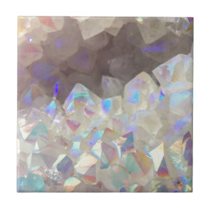 Iridescent Aura Crystals Ceramic Tile