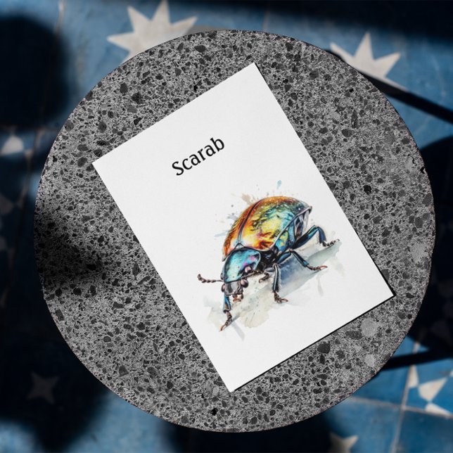 Iridescent Beetle in Watercolor, custom Postcard (Creator Uploaded)