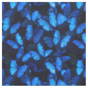 Iridescent Blue Butterfly Fabric