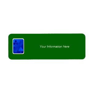 Iridescent Blue Card Return Address Avery Label