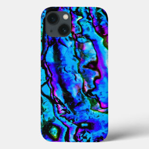 Iridescent Blue Green Purple Marbled Beautiful iPhone 13 Case