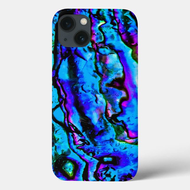 Iridescent Blue Green Purple Marbled Beautiful Case-Mate iPhone Case (Back)