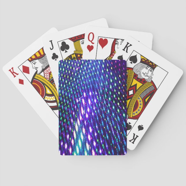 Iridescent Blue Lights Playing Cards (Back)