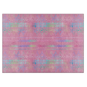 Iridescent Bohemian Unicorn Pattern Cutting Board