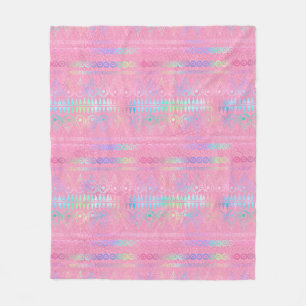 Iridescent Bohemian Unicorn Pattern Fleece Blanket