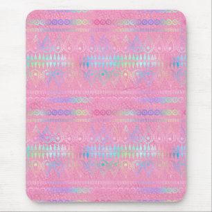Iridescent Bohemian Unicorn Pattern Mouse Pad