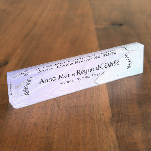 Iridescent Botanical Professional Nameplate