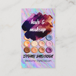 Iridescent Brushed Make Up Foundation Business Card