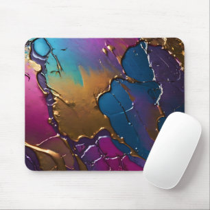 Iridescent Brushed Metal Mouse Pad