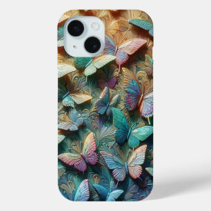 Iridescent Butterfly Garden iPhone 15 Case