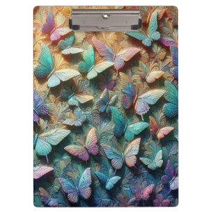 Iridescent Butterfly Garden Clipboard