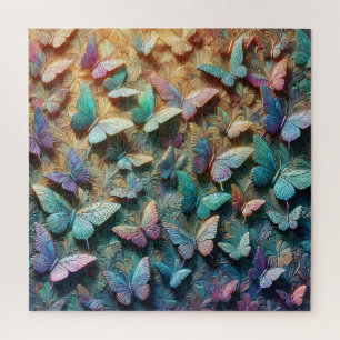 Iridescent Butterfly Garden Jigsaw Puzzle
