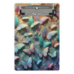 Iridescent Butterfly Garden Mini Clipboard