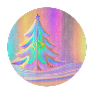Iridescent Christmas Tree Cutting Board