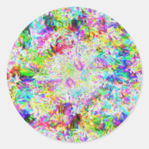 Iridescent Chrome 8 Classic Round Sticker