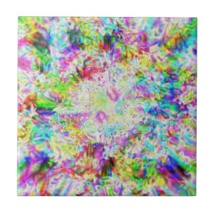 Iridescent Chrome Eight Ceramic Tile