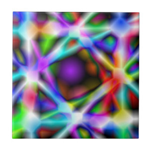 Iridescent Chrome Five Ceramic Tile