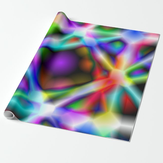 Iridescent chrome five wrapping paper (Unrolled)