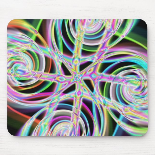 Iridescent Chrome Nine Mouse Pad (Front)