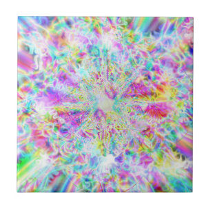 Iridescent Chrome Seven Ceramic Tile