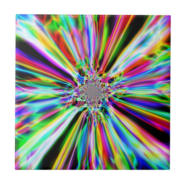 Iridescent Chrome Ten Ceramic Tile (Front)