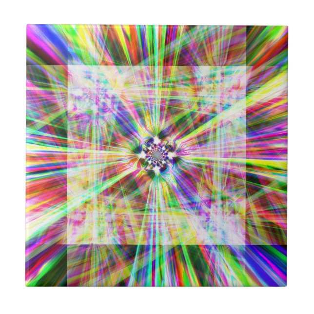 Iridescent Chrome Twelve Ceramic Tile (Front)