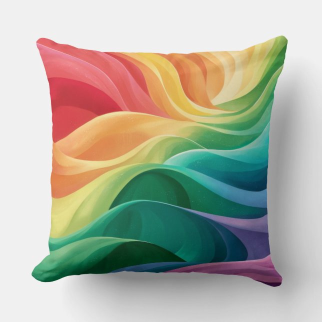 Iridescent Colour Rainbow Effect Cushion (Front)
