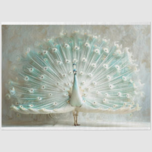 Iridescent Coloured Peacock Decoupage Tissue Paper