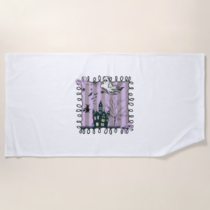 Iridescent Coquette Halloween Beach Towel