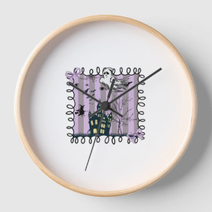 Iridescent Coquette Halloween Clock