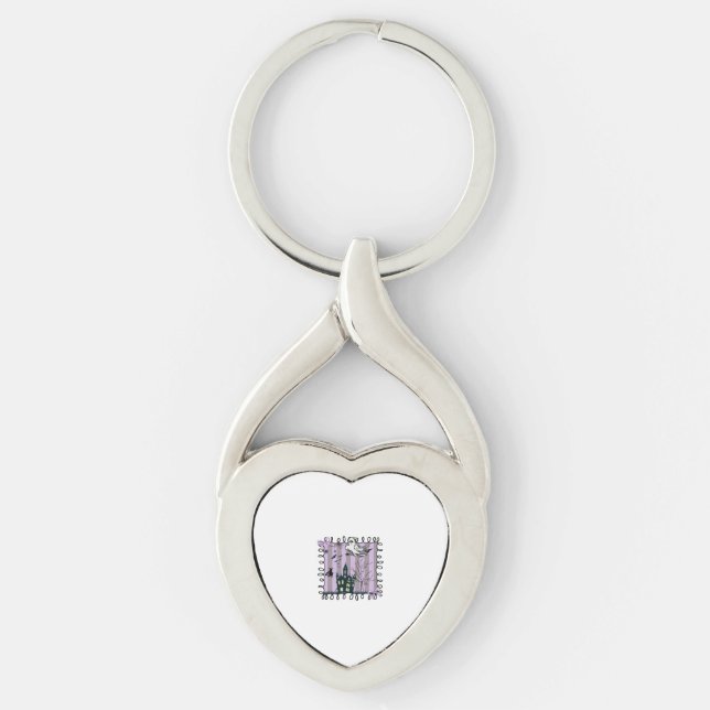Iridescent Coquette Halloween Key Ring (Front)