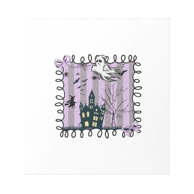 Iridescent Coquette Halloween Notepad (Front)