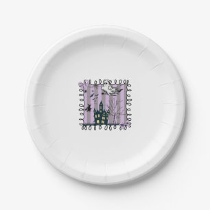 Iridescent Coquette Halloween Paper Plate