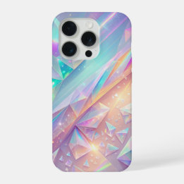 Iridescent Crystal Geometric Facets iPhone 15 Pro Case