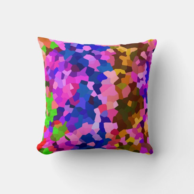 Iridescent Crystalline Abstract Pattern Cushion (Front)