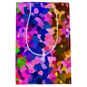 Iridescent Crystalline Abstract Pattern Medium Gift Bag